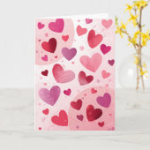 Bundles of Hearts Valentine's Day Blank FoldedCard Karte (Gelbe Blume)
