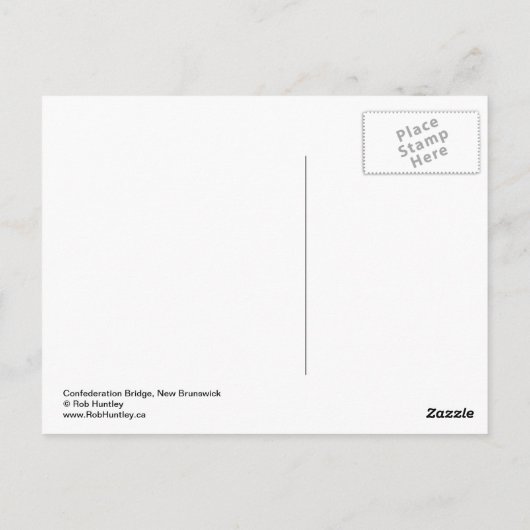 Bündnis-Brücke, New-Brunswick Postkarte (Rückseite)