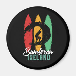 Bundoran Beach Irland Vintag Retro Surfing Magnet