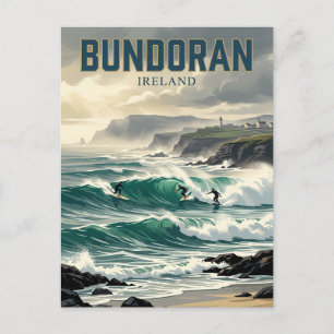 Bundoran Surfspots Irland Postkarte
