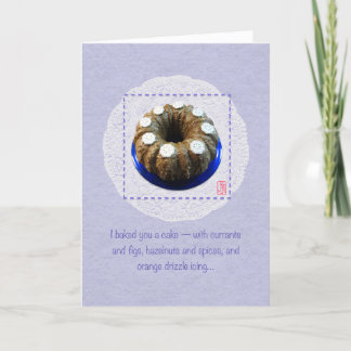 Bundt Cake Birthday Greeting Card Karte