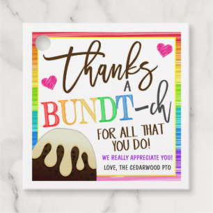 Bundt Cake Gift Tag Geschenkanhänger