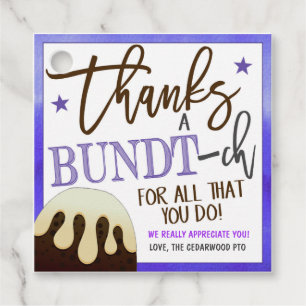 Bundt Cake Gift Tag Geschenkanhänger