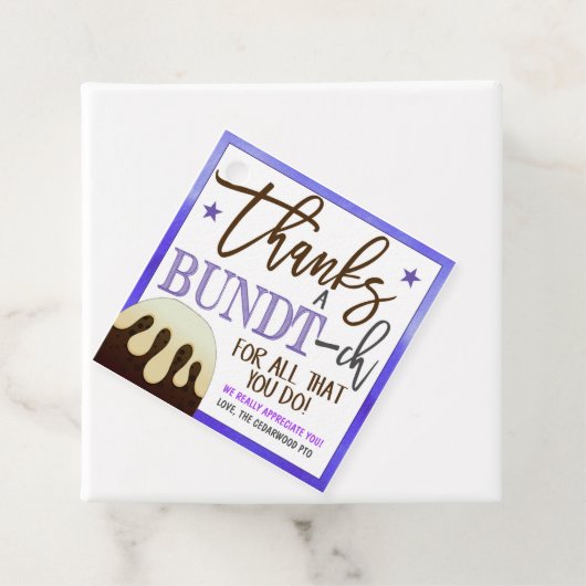 Bundt Cake Gift Tag Geschenkanhänger (Beispiel)