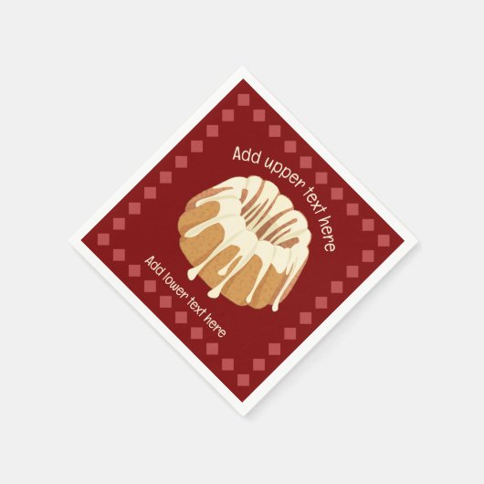 Bundt Ring Shaped Cake with Drizzle - Fügen Sie ei Serviette (Ecke)