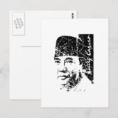 Bung Karno Postkarte (Vorne/Hinten)