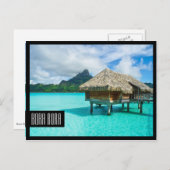 Bungalow Bora Bora Bora Postkarte (Vorne/Hinten)