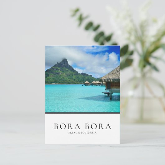 Bungalow, Bora Bora, Französisch-Polynesien Postkarte (Stehend Vorderseite)