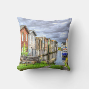 Bungalow Hafen Landschaft des Scenary Boat Kissen