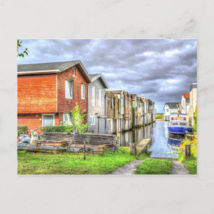 Bungalow Hafen Landschaft des Scenary Boat Postkarte