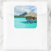 Bungalow über Wasser, Bora Bora Aufkleber (Tasche)
