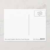 Bungalow über Wasser, Bora Bora, weiße Postkarte (Rückseite)