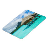 Bungalow über Wasser, rechteckiger Magnet von Bora (Linke Seite)