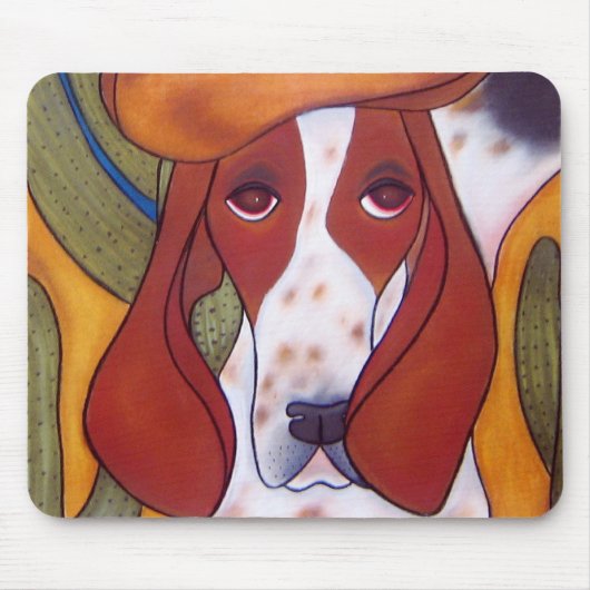 Bungalowart.com-Wüsten-Jagdhund Mousepad (Vorne)