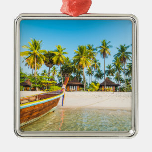 Bungalowe auf dem Strand   Ko Mook, Thailand Ornament Aus Metall