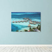 Bungalows des Beachcomber Hotels Leinwanddruck (Insitu (Holzboden))