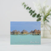 Bungalows in Bora Bora Postkarte (Stehend Vorderseite)