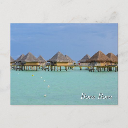 Bungalows in Bora Bora Postkarte (Vorderseite)