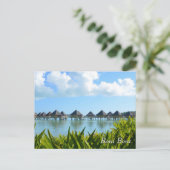 Bungalows in Bora Bora Postkarte (Stehend Vorderseite)