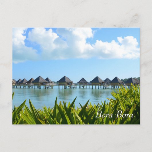 Bungalows in Bora Bora Postkarte (Vorderseite)
