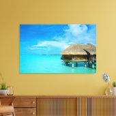 Bungalows mit Blick auf Bora Bora Leinwanddruck (Insitu (Wohnzimmer))