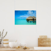 Bungalows mit Blick auf Bora Bora Poster (Küche)