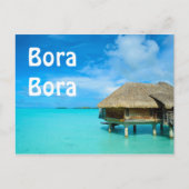 Bungalows mit Blick auf Bora Bora Postkarte (Vorderseite)