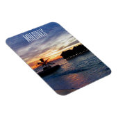 Bungalows mit Sonnenuntergang Magnet (Rechte Seite)