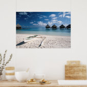 Bungalows vom Strand Motu Toopua Poster (Küche)