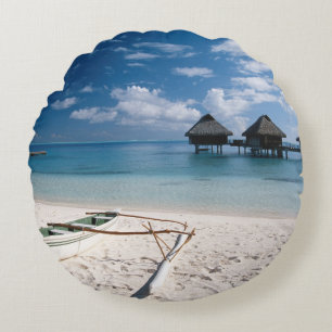 Bungalows vom Strand Motu Toopua Rundes Kissen