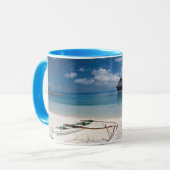 Bungalows vom Strand Motu Toopua Tasse (Vorderseite Links)