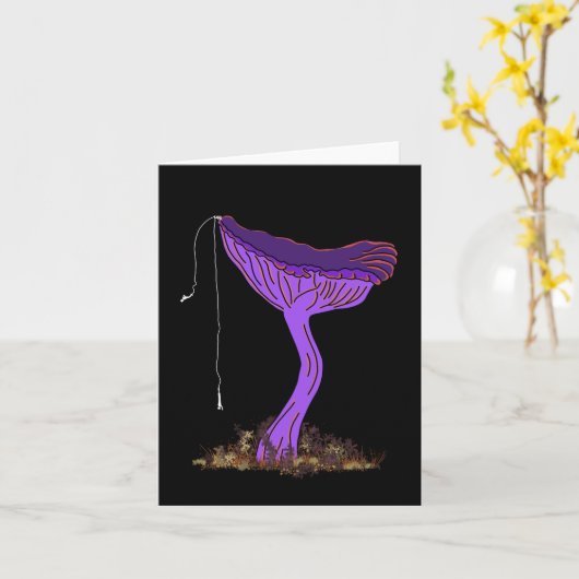 Bungee Jumping Amethyst Deceiver Mushroom Karte (Gelbe Blume)