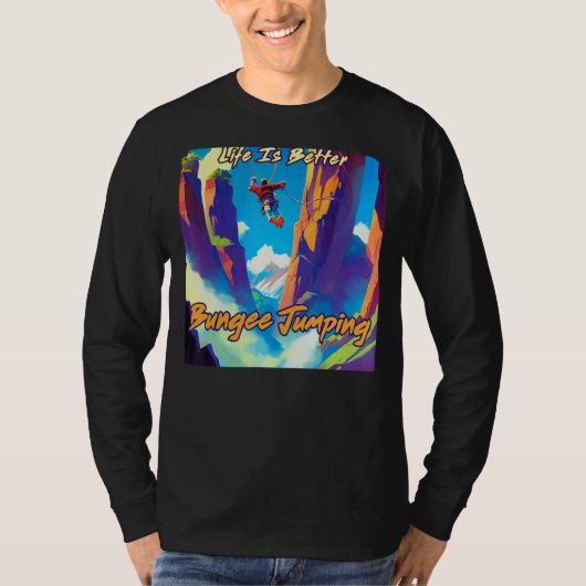 Bungee-Jumping Extremes Abenteuer T-Shirt (Vorderseite)