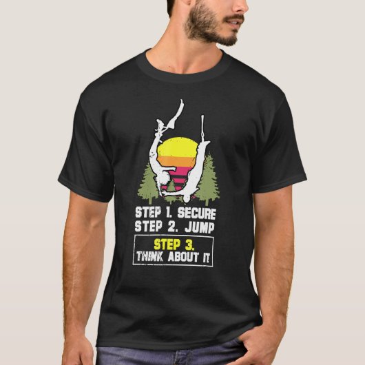 Bungee Jumping Free Fall Harness Jumping Rubber Co T-Shirt (Vorderseite)