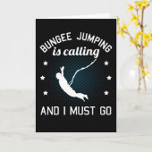 Bungee Jumping Funny Sprichwort Bungy Jumping Gesc Karte (Gelbe Blume)