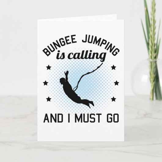 Bungee Jumping Funny Sprichwort Bungy Jumping Gesc Karte (Vorderseite)