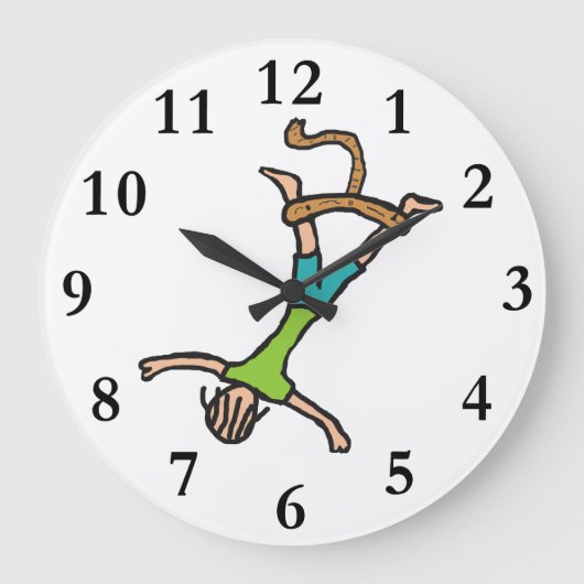 Bungee Jumping Große Wanduhr (Vorderseite)