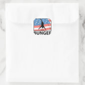 Bungee Jumping in Amerika Runder Aufkleber (Tasche)