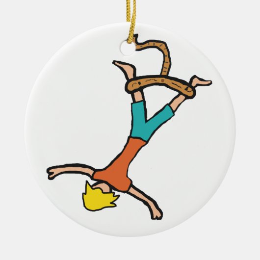 Bungee Jumping Keramik Ornament (Vorne)