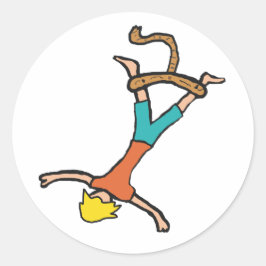 Bungee Jumping Runder Aufkleber