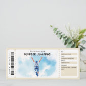Bungee Jumping Ticket Gift Certificate Einladung (Stehend Vorderseite)