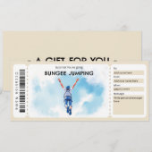 Bungee-Jumping-Ticket-Gutschein Einladung (Vorne/Hinten)