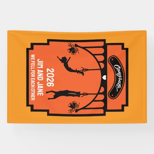 Bungee Jumping Wedding Gift Banner (Horizontal)