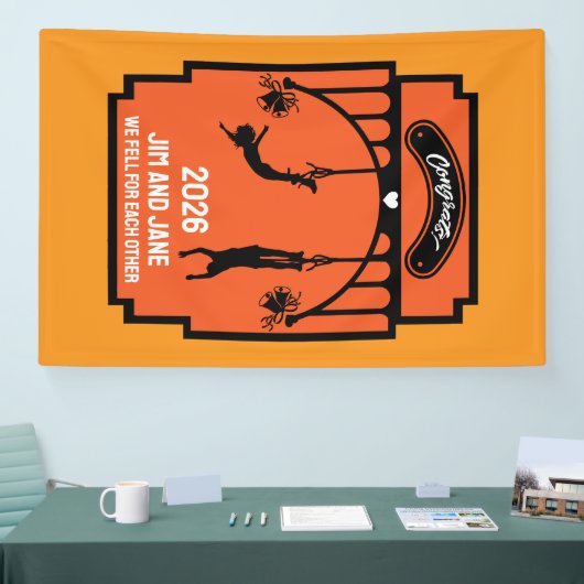 Bungee Jumping Wedding Gift Banner (Messe)