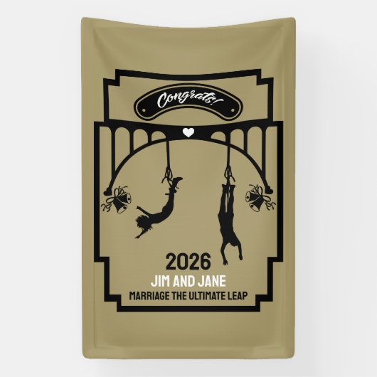Bungee Jumping Wedding Gift Banner (Vertikal)