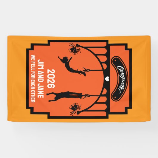 Bungee Jumping Wedding Gift Banner (Horizontal)