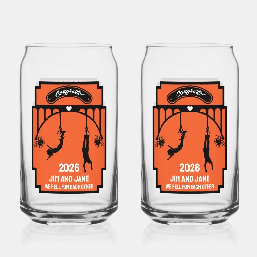 Bungee Jumping Wedding Gift Dosenglas (Vorderseite)