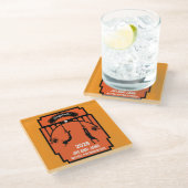 Bungee Jumping Wedding Gift Glasuntersetzer (Schrägansicht)