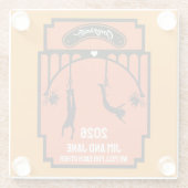 Bungee Jumping Wedding Gift Glasuntersetzer (Rückseite)