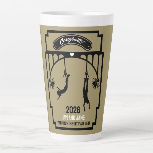 Bungee Jumping Wedding Gift Milchtasse (Vorderseite)